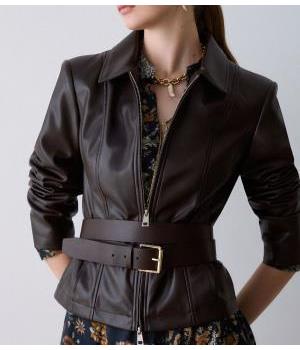Chaqueta Ecopiel Cinturón Liu Jo
