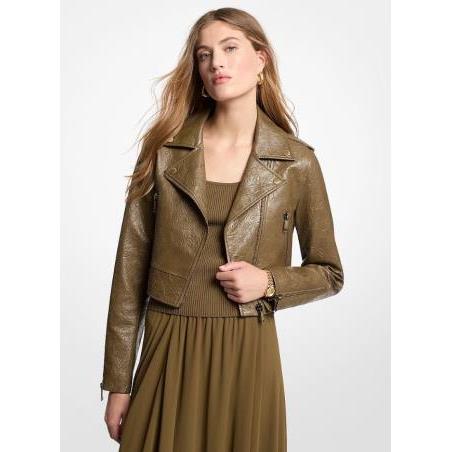 Cazadora Cropped Piel Michael Kors